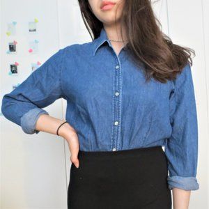 Denim/Jean button up top